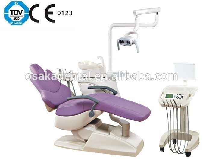 sillón dental de alta calidad para unidades dentales con taburete de dentista con carro móvil