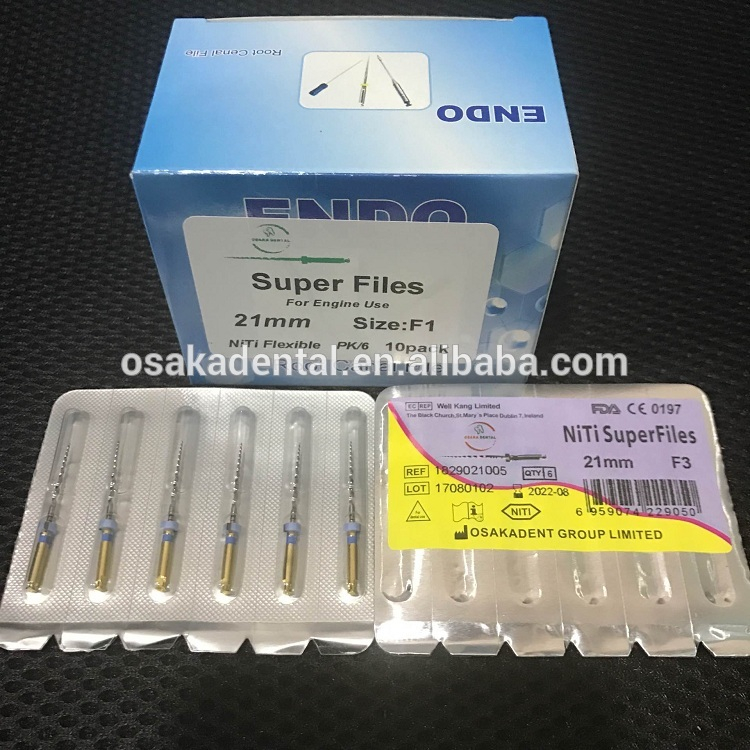 OSAKA DENTAL Supply NiTi Rotary Endodontic Endo Files / Materia flexible / archivos dentales prototaper / archivos dentales endo / archivos rotativos