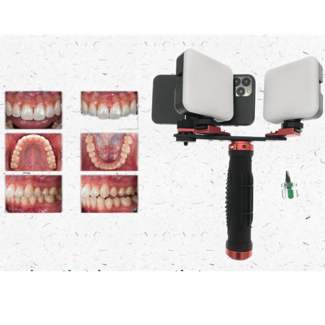 Luz de fotografía dental y soporte para teléfono móvil