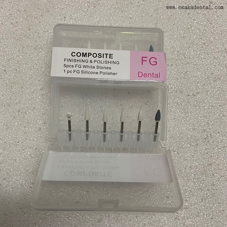 Kits de fresas de acabado y pulido de compuestos dentales/piedra blanca OSA-FG01