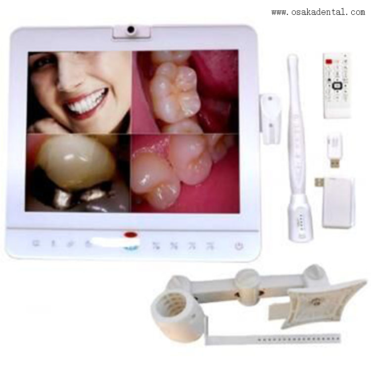 Sistema de cámara intraoral inalámbrico de monitor dental blanco de 15 pulgadas