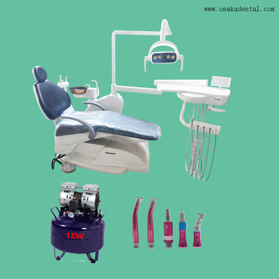 Sillón dental con pieza de mano dental y compresor de aire dental/silla dental de alta calidad 