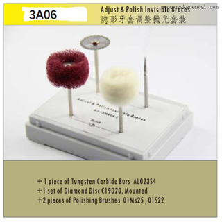 Kit de ajuste y pulido de aparatos dentales invisibles