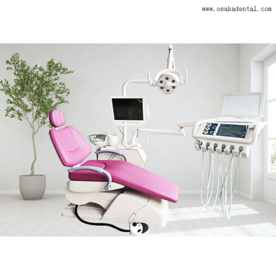 Unidad de silla dental de alta calidad con silla de unidad dental de cuero suave con cámara oral