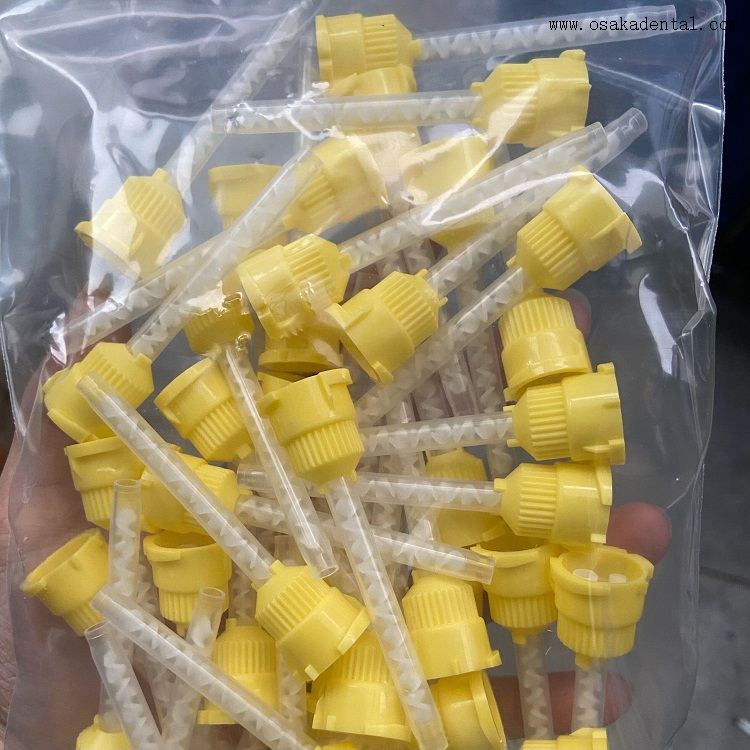 Consejos de mezcla de HP desechables dentales Amarillo largo corto 1: 1 TPT-3
