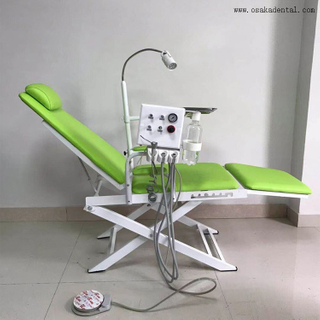 Unidad dental portátil dental con escupidera y bandeja